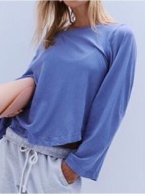 FP Movement Diversion Layer top by Free People Blue Ash
